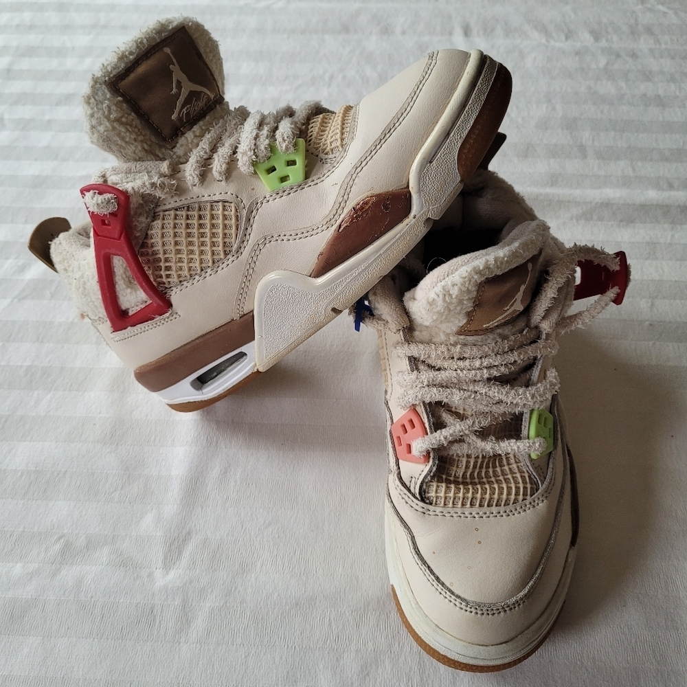 Air Jordan  Cream and Brown Sneakers Size 4 1/2 Y